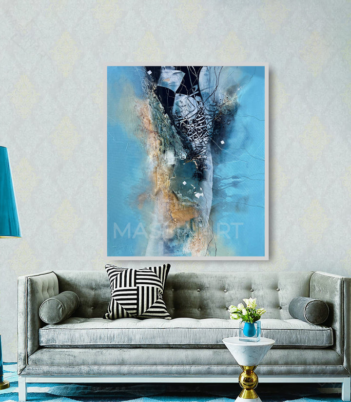 Ocean Tones 23 - Tableau original signé par l'artiste Abdelkader K. – Massinart