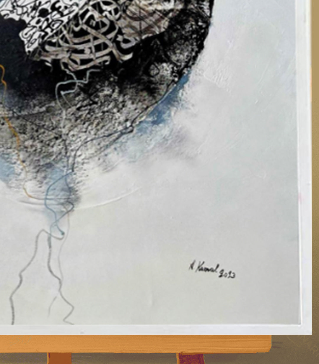 Ink Drop 2 - Tableau original signé par l'artiste Abdelkader K.