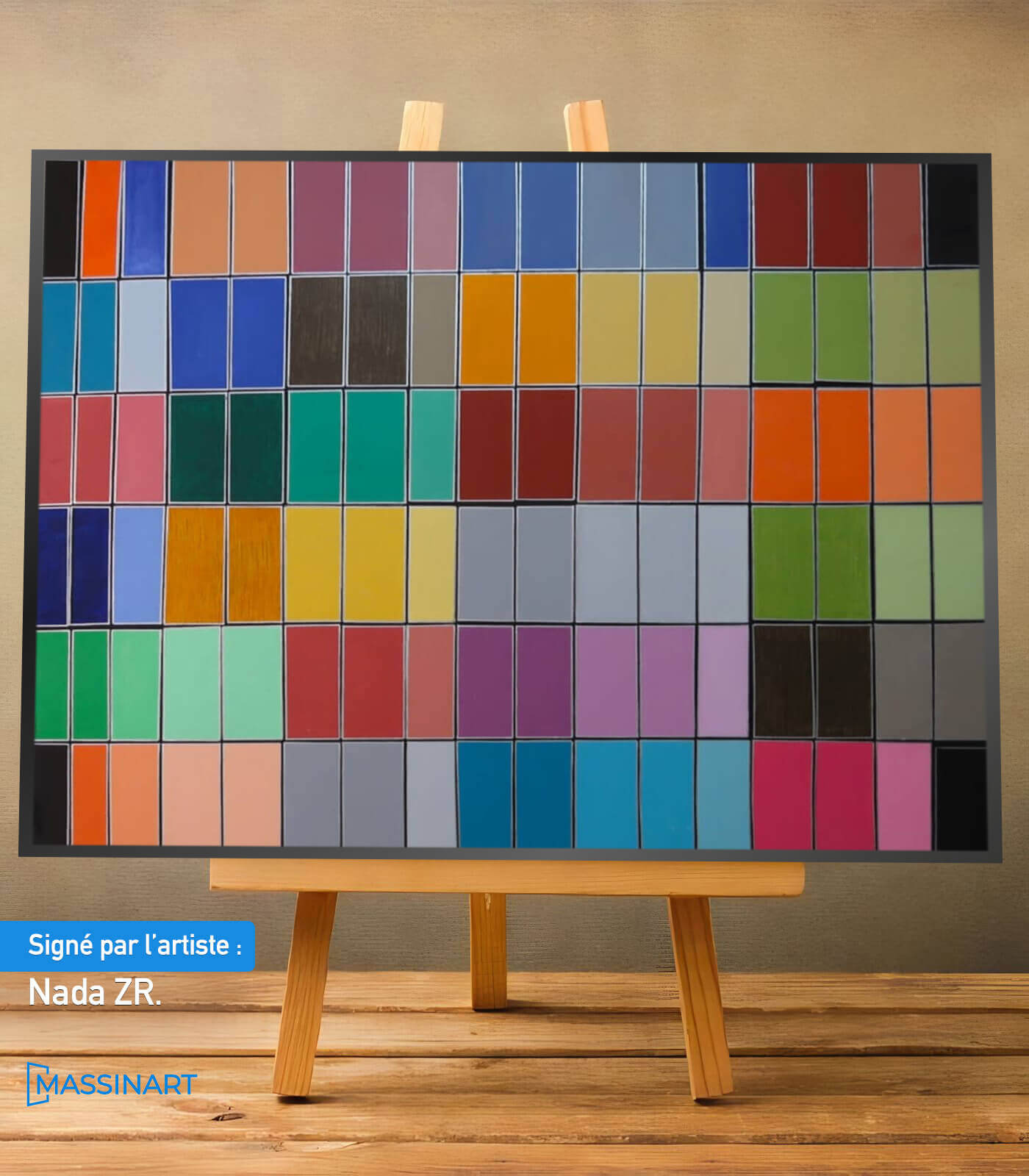 Harmonie rectangulaire - signé par l'artiste Nada ZR.