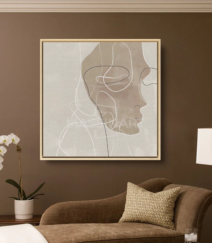 Tableau Nirvana décoration intérieur chambre à coucher beige Massinart