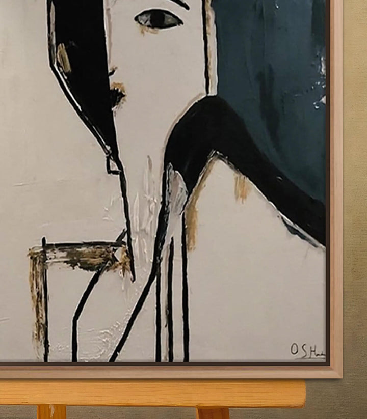 Quietude Dyptique - signé par l'artiste Oudrhiri S.H – Massinart