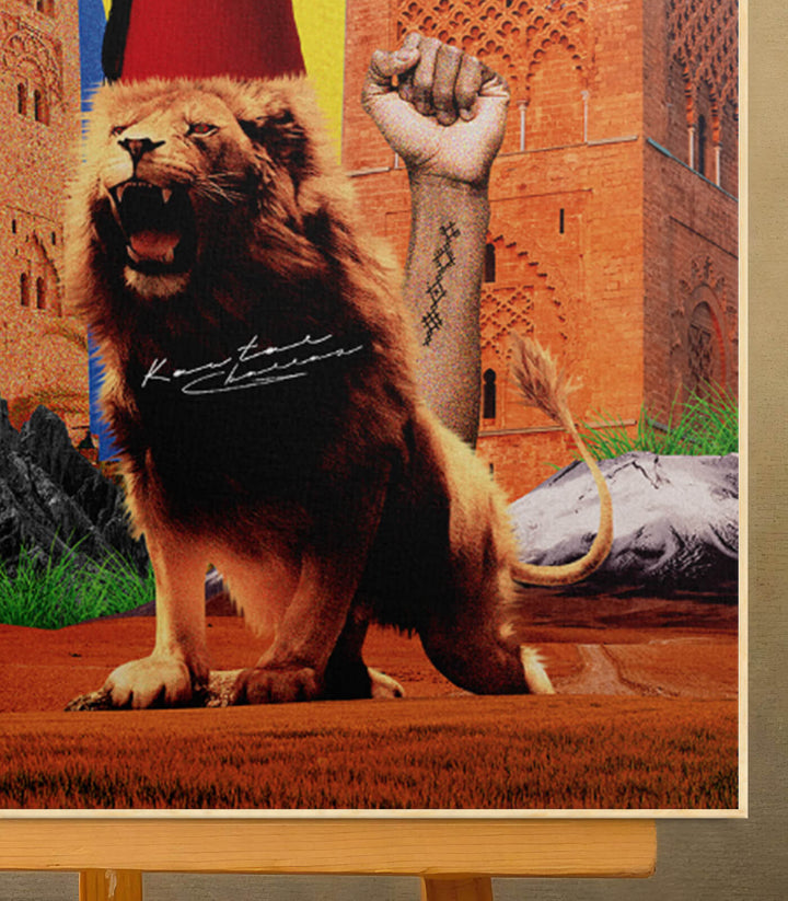 Lions - signé par l'artiste Kawtar BRZ. – Massinart