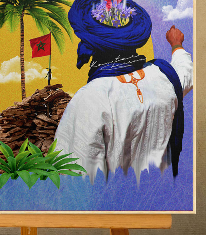 Sahraoui Man - signé par l'artiste Kawtar BRZ. – Massinart