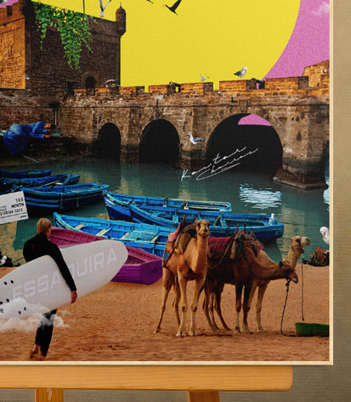 Essaouira - signé par l'artiste Kawtar BRZ. – Massinart