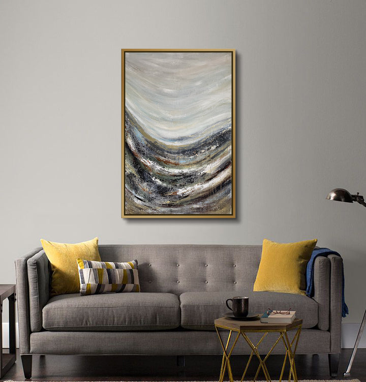 Vague sur terre - signé par l'artiste Maryam GSS. – Massinart