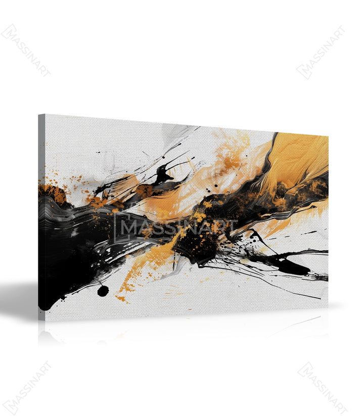 Tableau Impact vue détail peinture expressionniste Massinart