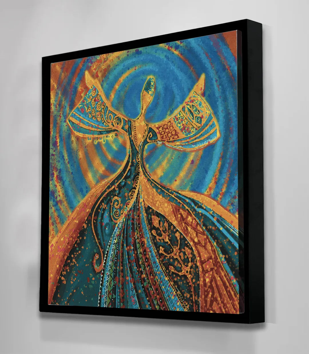 Tableau Derviche Tourneuse ambiance salon marocain avec décoration boho Massinart