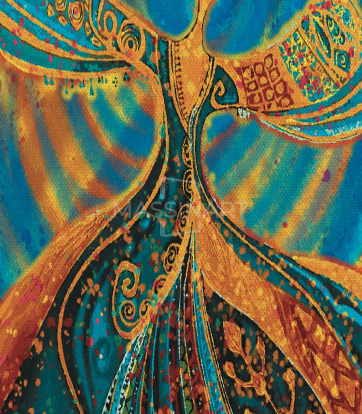 Tableau Derviche Tourneuse mise en situation chambre couleurs harmonieuses Massinart