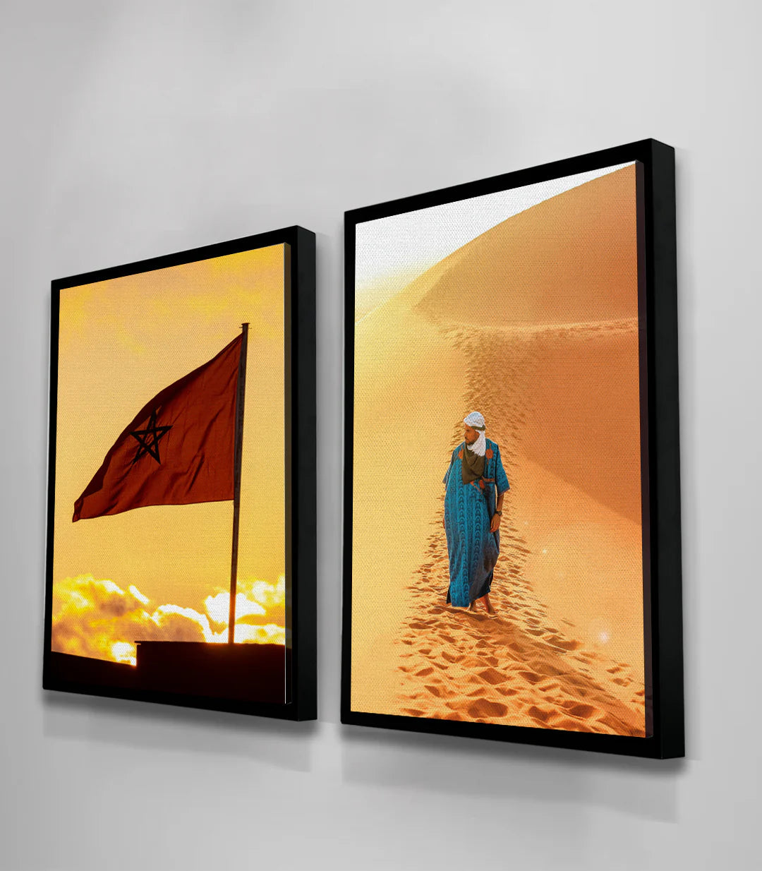 Tableau Essahra paysage saharien — room simulation Massinart