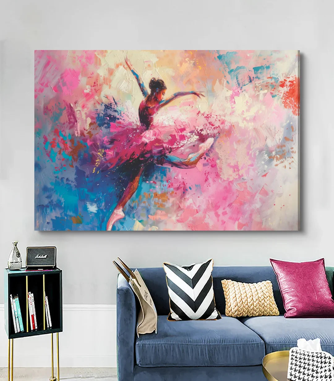 Tableau Flow ambiance chambre fille colorée Massinart