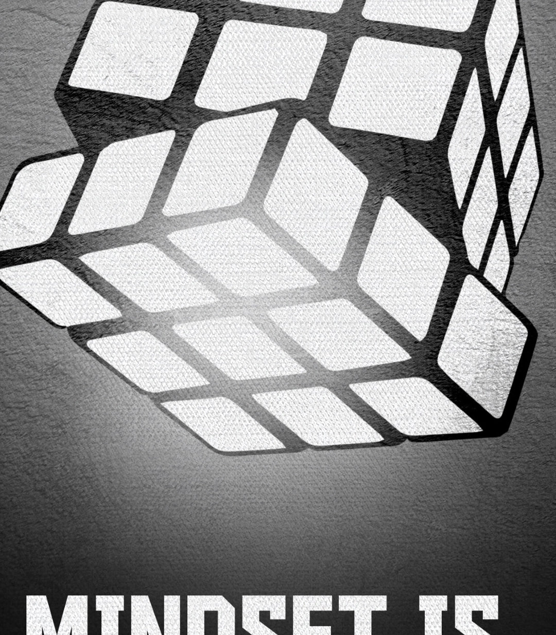 Tableau géométrique cube Rubik décoration murale Massinart
