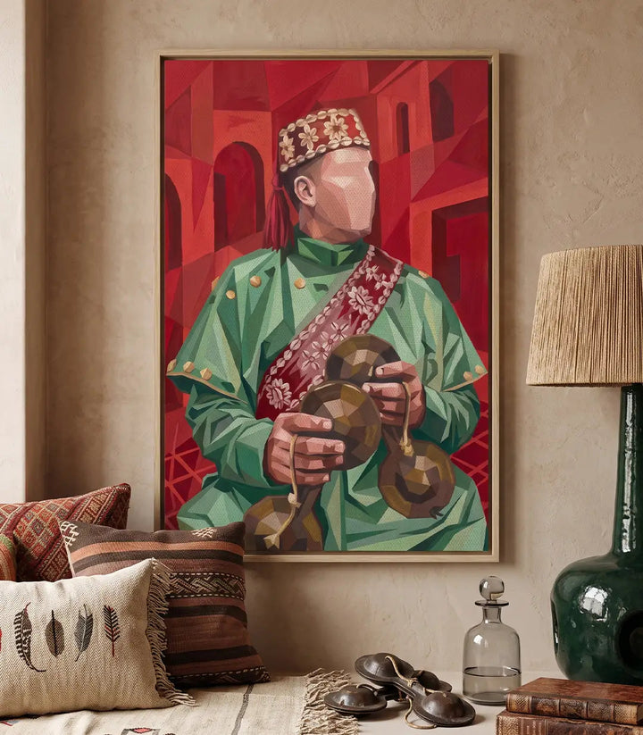 Tableau Gnaoua Legend mise en situation couloir — Massinart
