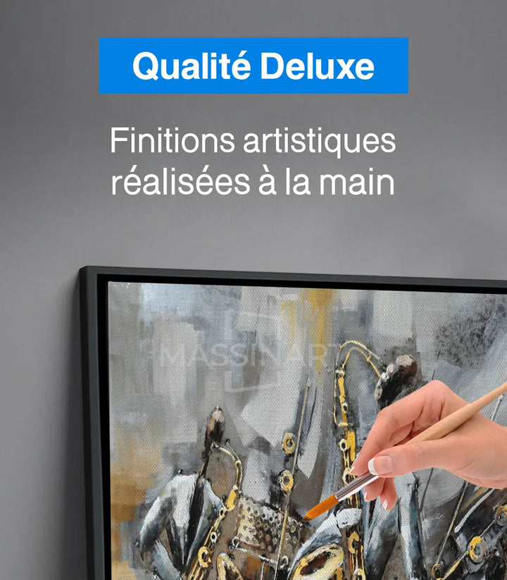 Tableau Jazz Saxophone mise en situation décoration murale Massinart