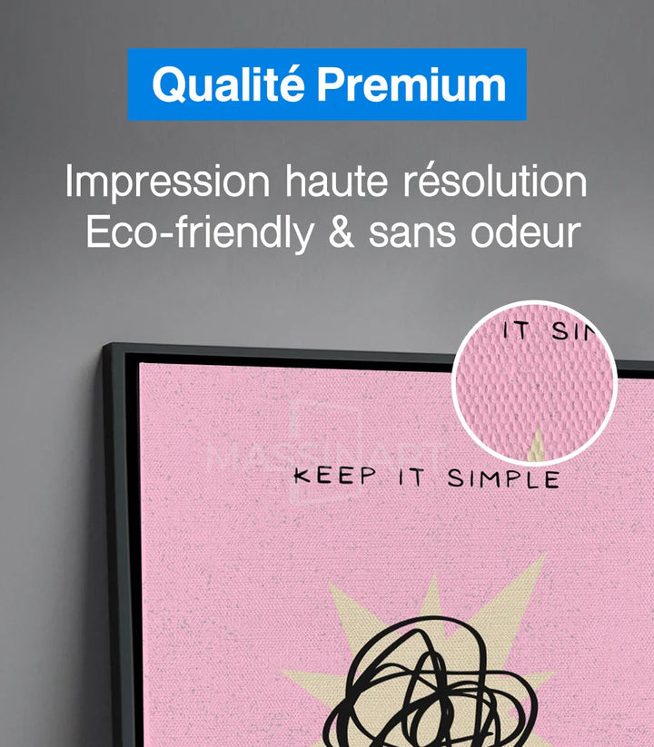 Tableau Keep It Simple Massinart — vue alternative décoration intérieur moderne