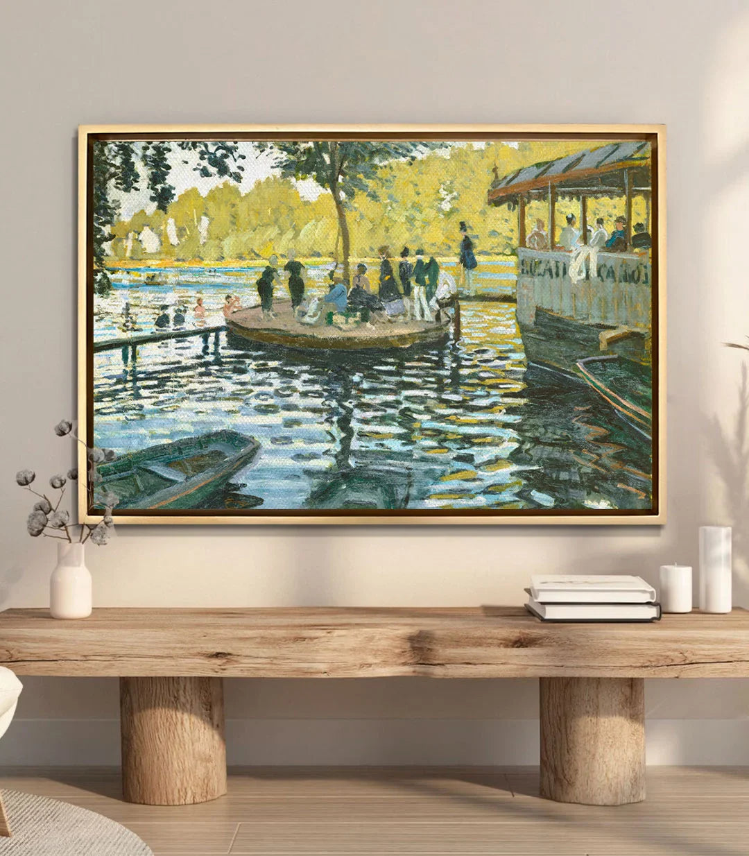 Tableau La Grenouillère Monet décoration intérieur bureau séjour Massinart