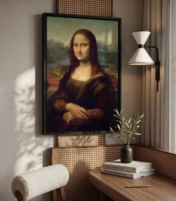 Tableau La Joconde By Léonard de Vinci mise en situation bureau — Massinart
