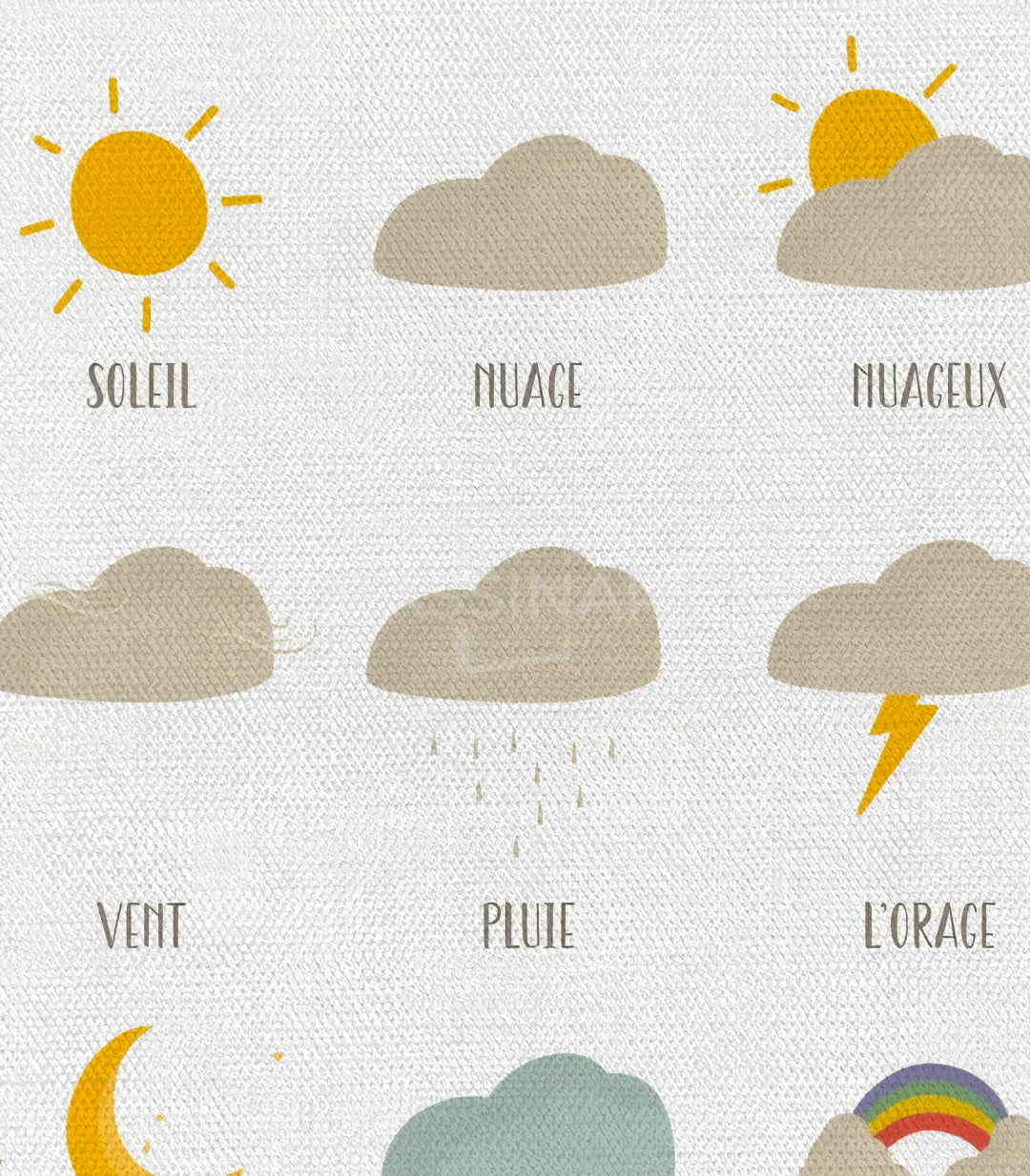 Tableau La Météo Massinart — emballage livraison prêt à accrocher