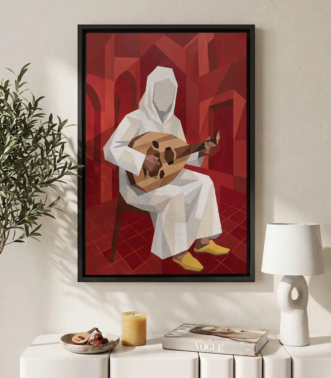 Tableau L’Oudiste couloir, rouge — Massinart