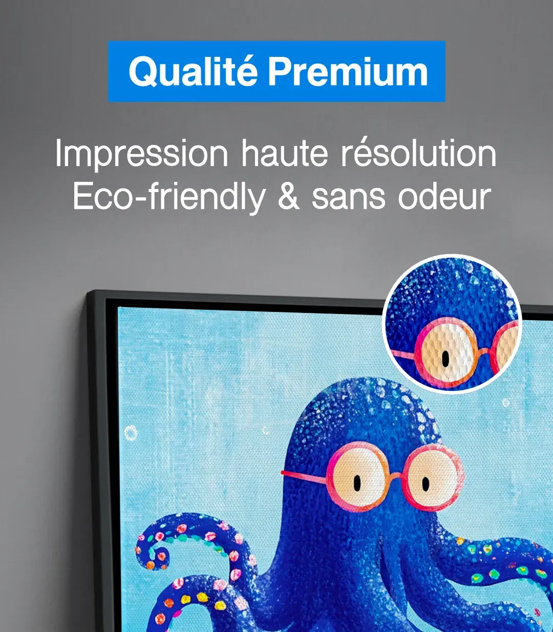 Tableau Octo Ride dans chambre fille avec accessoires arc-en-ciel — art ludique Massinart