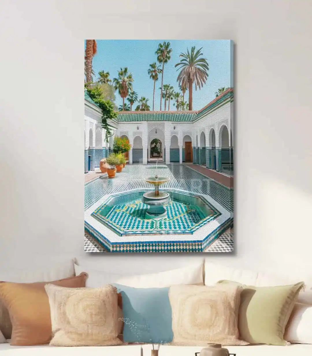 Tableau Palais Bahia ambiance salon marocain contemporain Massinart