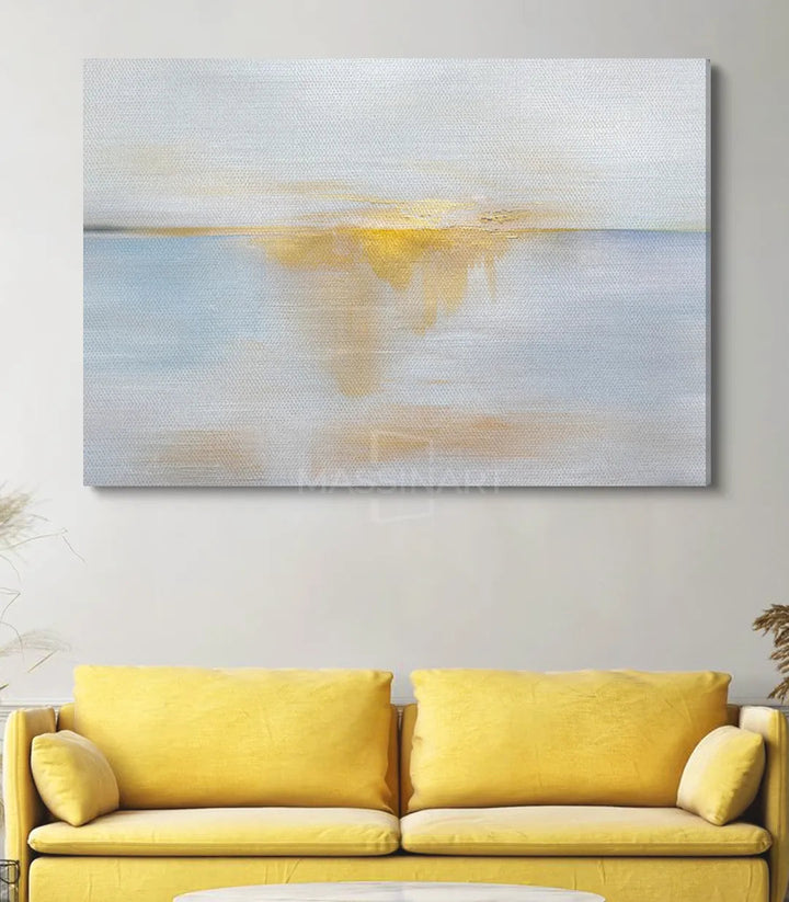 Tableau paysage marin abstrait Sea Sunrise tons pastel Massinart