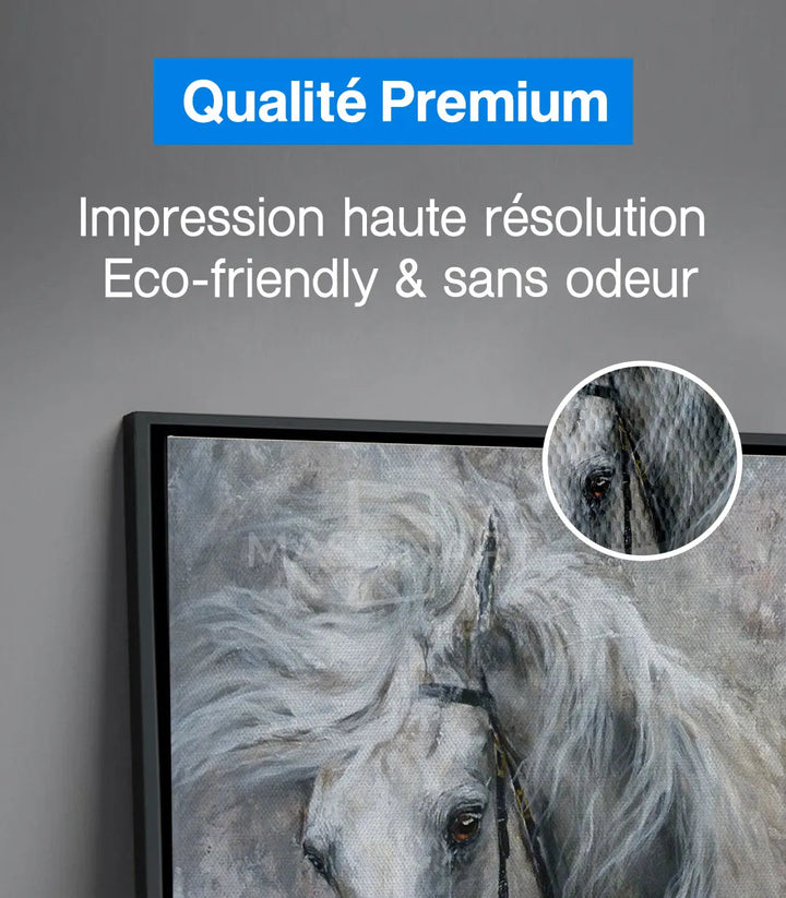 Tableau portrait de cheval décoration murale Massinart — espace intérieur
