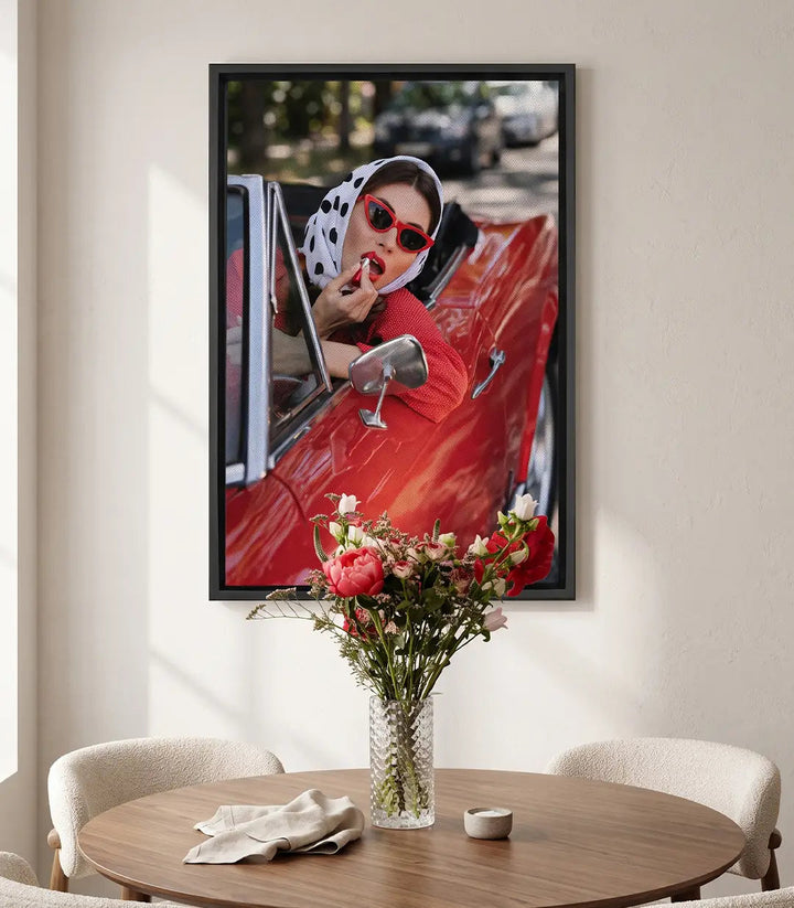 Tableau Red Lipstick chambre fille, contemporain — Massinart