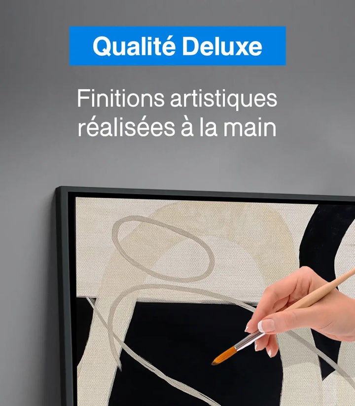 Tableau Rhythme Noir mise en situation hotel et airbnb — Massinart
