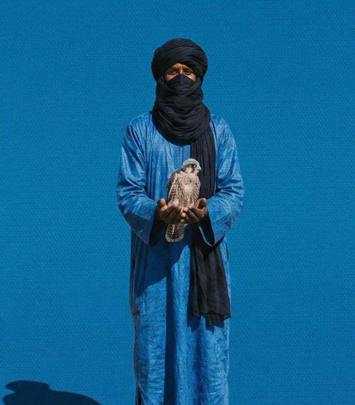 Tableau Saharan Blue emballage livraison prêt à accrocher — Massinart