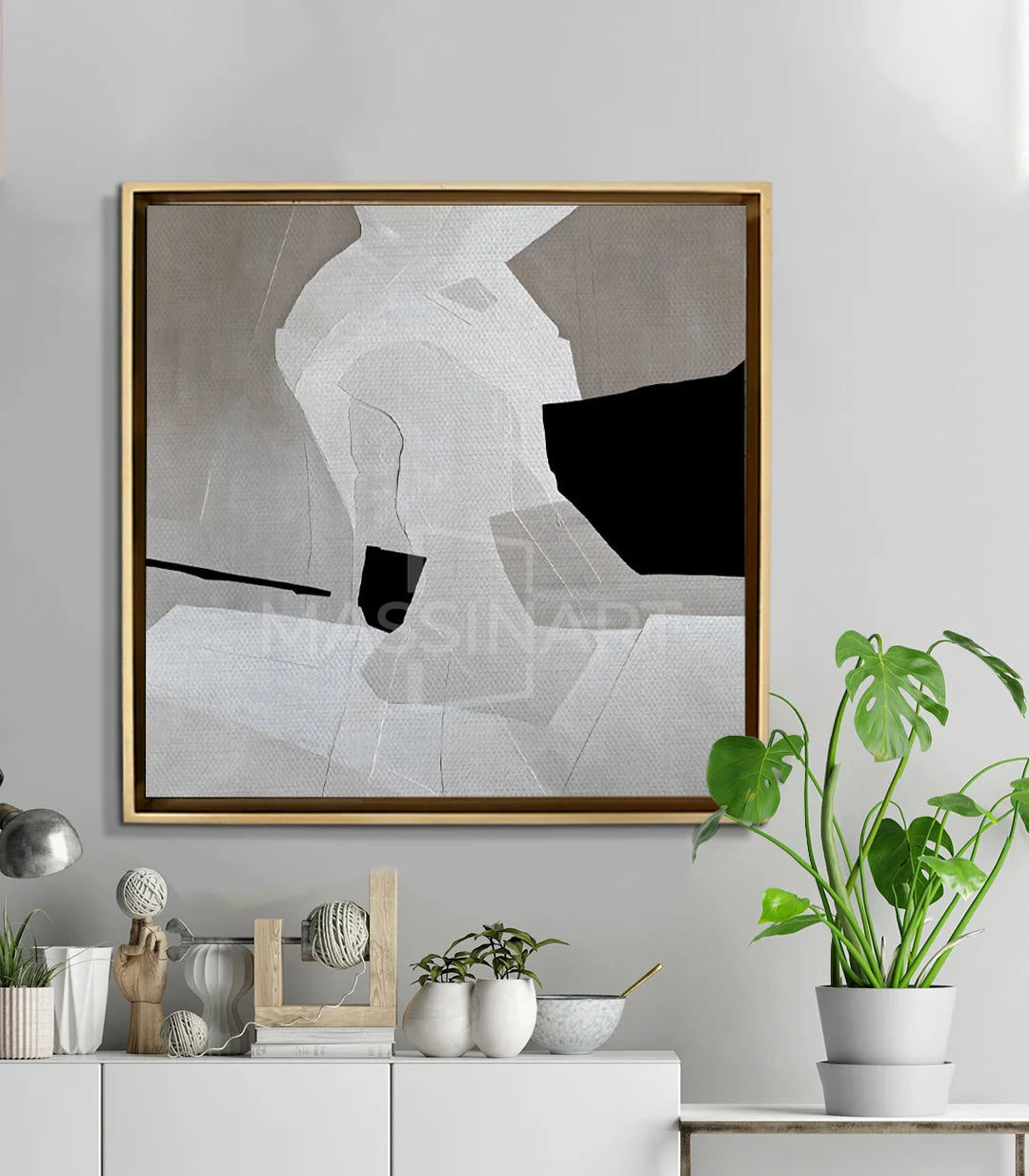 Tableau Shadow Drift mis en situation salon moderne décoration intérieur — Massinart