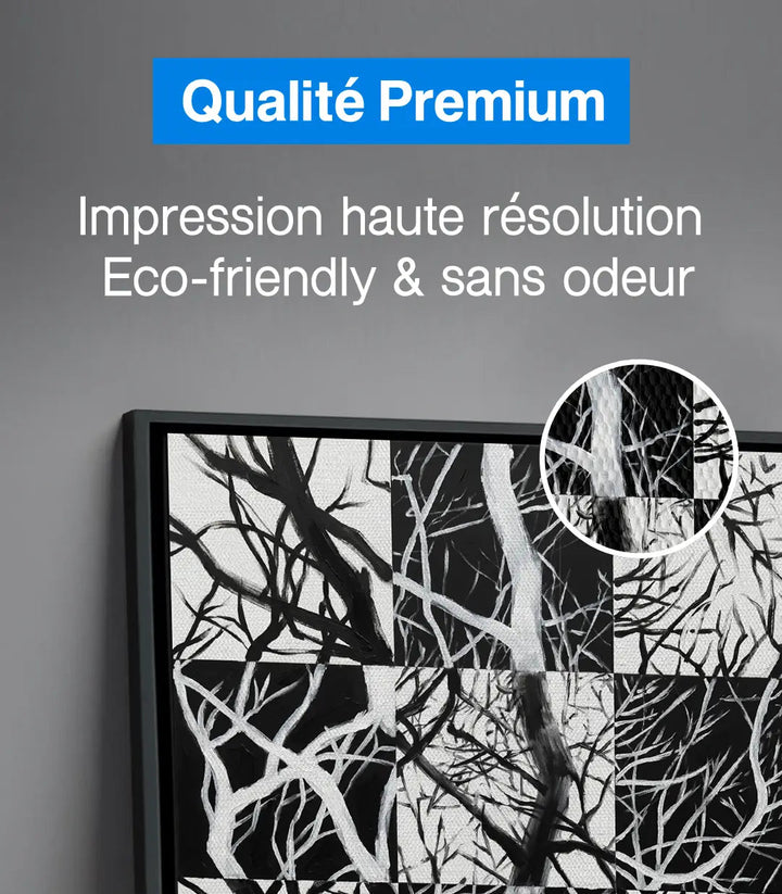 Tableau Sharp Twigs mise en situation chambre à coucher — Massinart