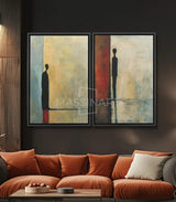 Tableau Silent Witness diptyque silhouettes expressionniste Massinart
