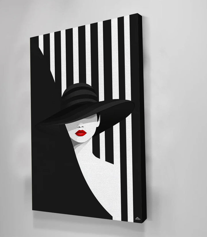 Tableau silhouette femme noir blanc Massinart décoration murale