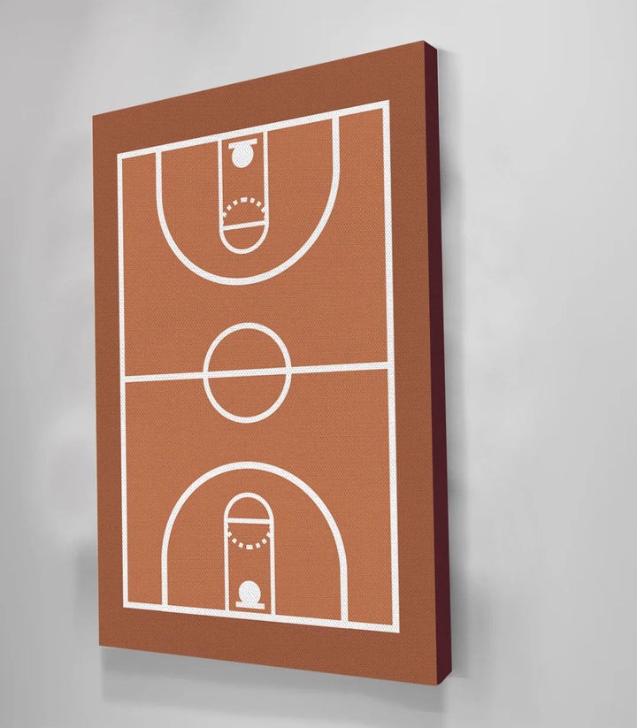 Tableau tennis court vert bleu minimaliste Massinart