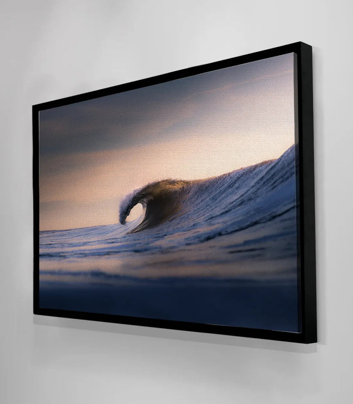 Tableau Tranquil Wave en mise en situation salon moderne Massinart