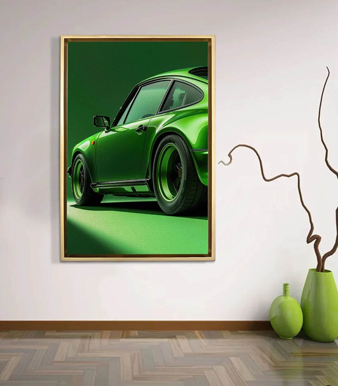 Tableau Verdant Drive mise en situation salon moderne Massinart