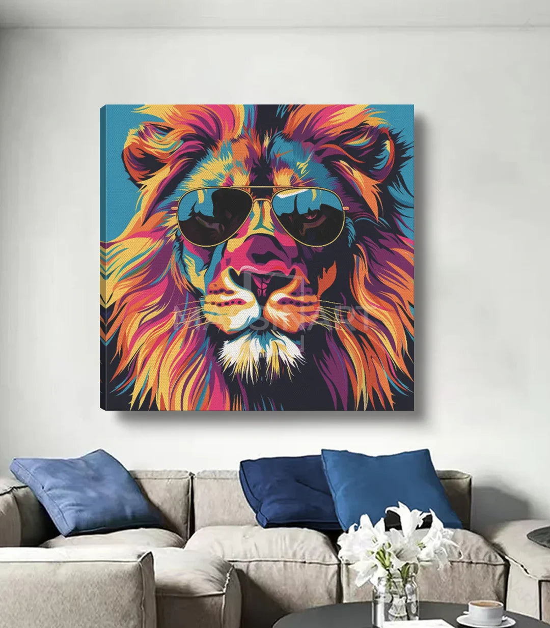 Tableau Visionary King mur salon Massinart