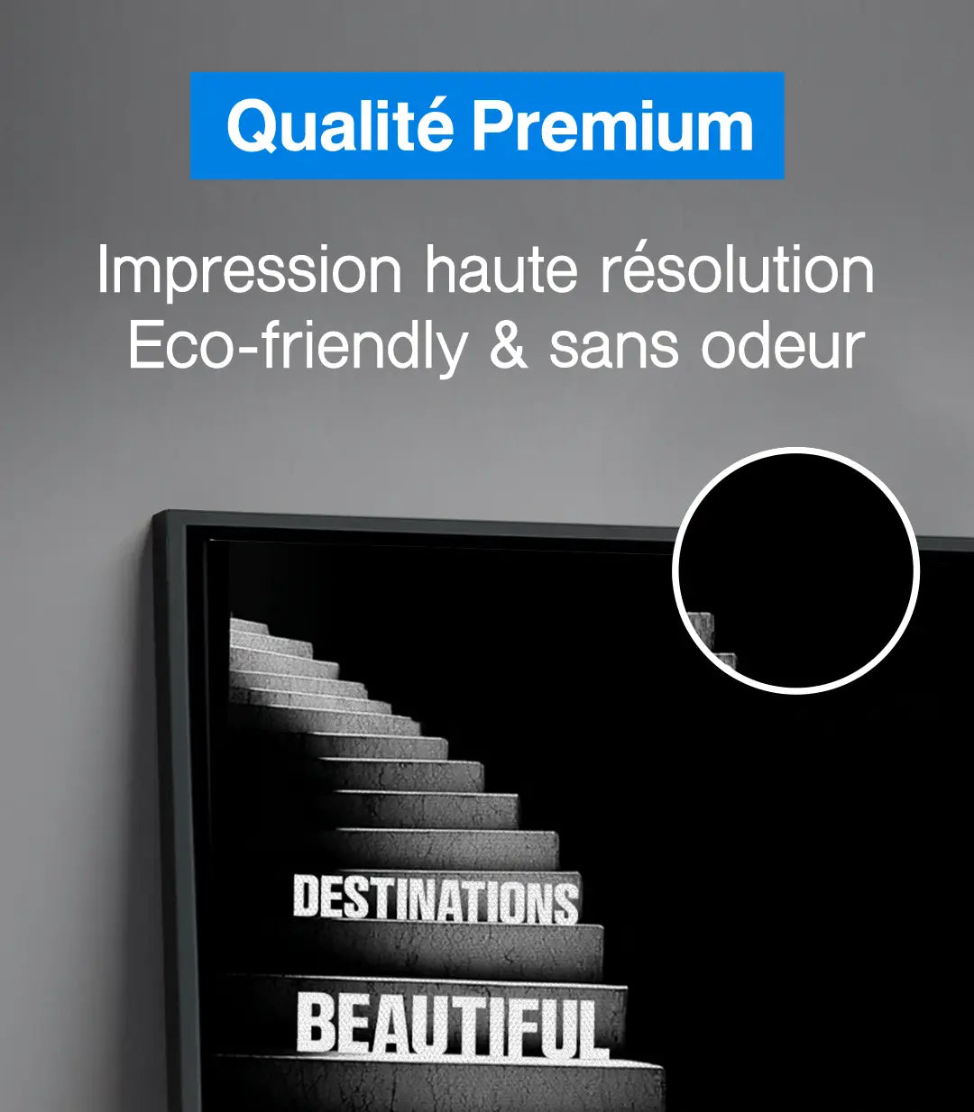 Tableau Winning Steps mise en situation mur intérieur Massinart