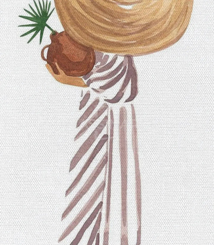 Tableau Woven Woman Massinart — emballage livraison prêt à accrocher