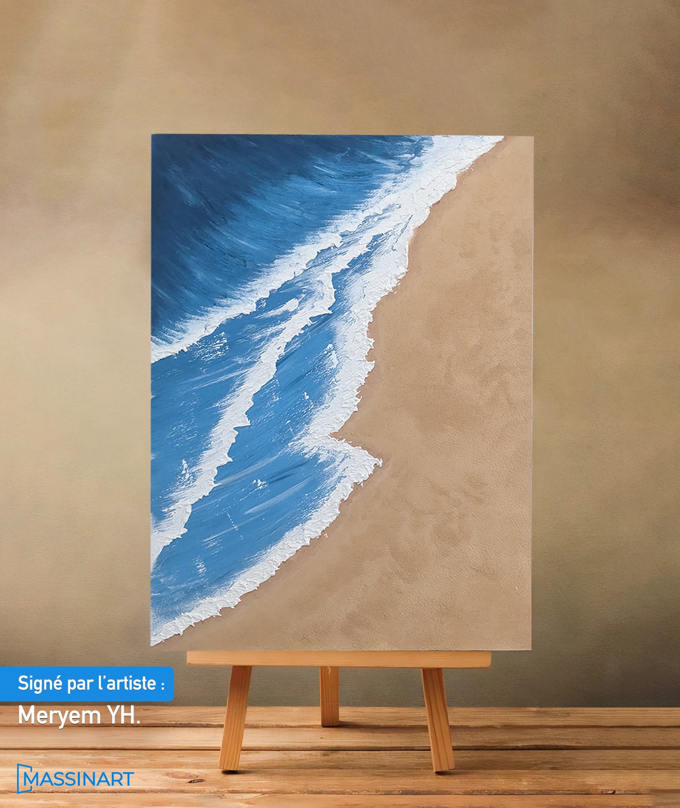 Vagues - Tableau original signé par l'artiste Dina ZR.