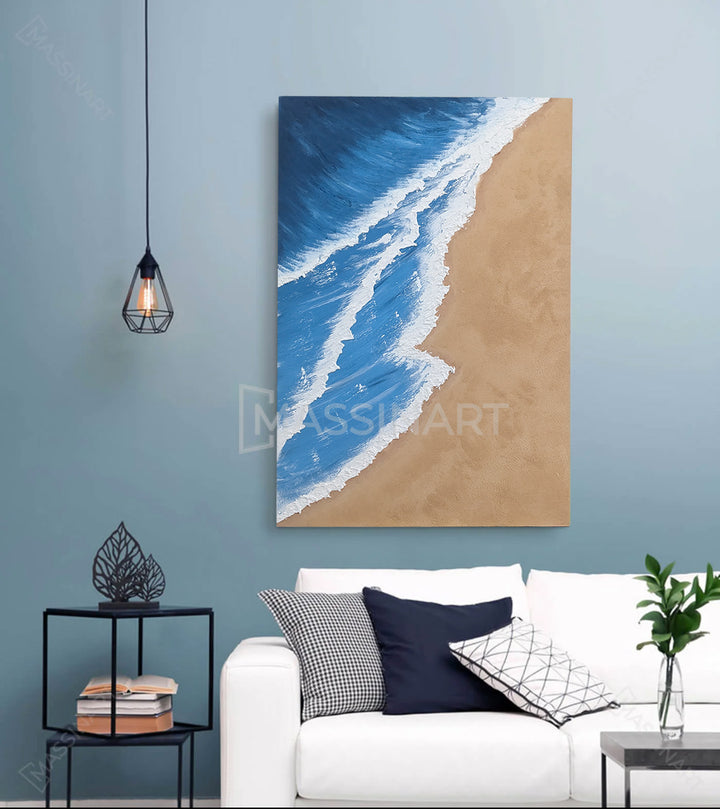 Vagues - Tableau original signé par l'artiste Dina ZR. – Massinart
