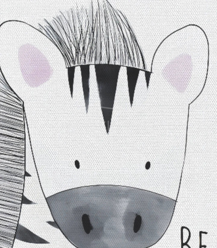 Triptyque animaux beige gris rose chambre garçon — Massinart