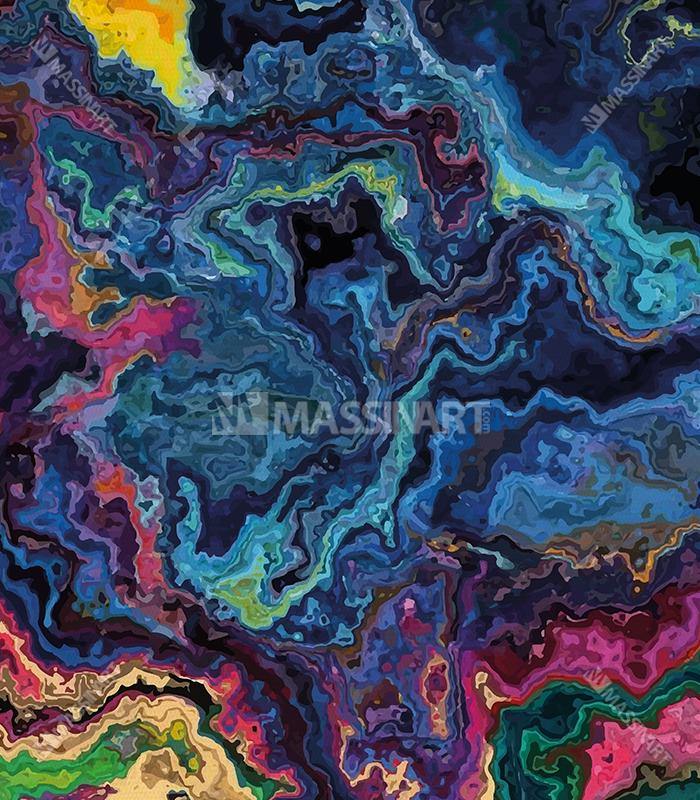 Tableau Abstrait des Arts Modernes Massinart — emballage livraison prêt à accrocher