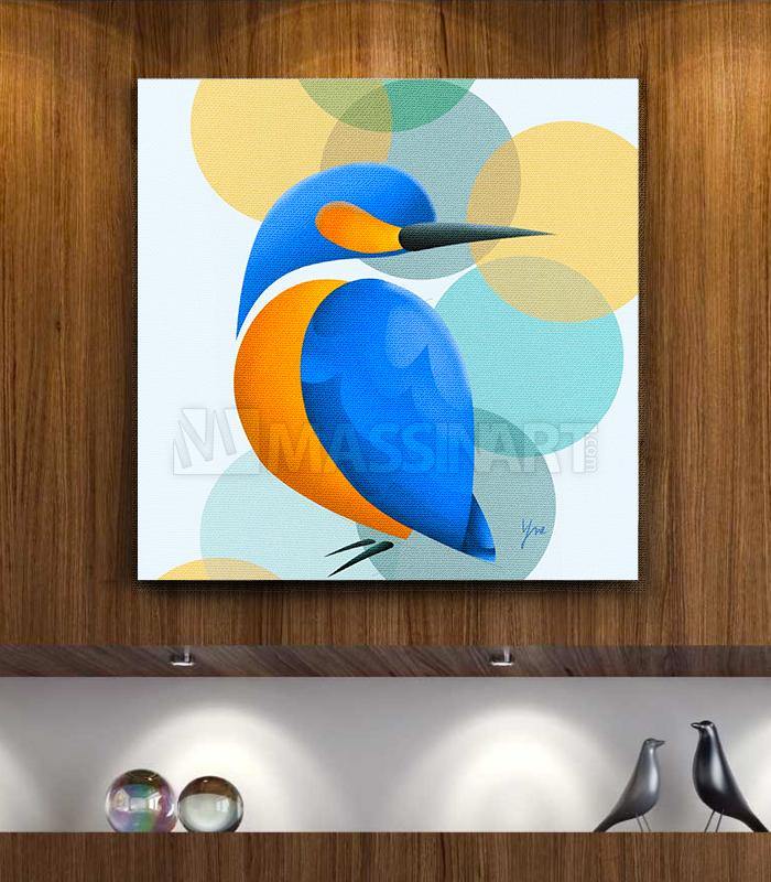 Bluebird Minimalist Illustration - Tableau décoratif moderne - Massinart.ma  décoration murale au Maroc