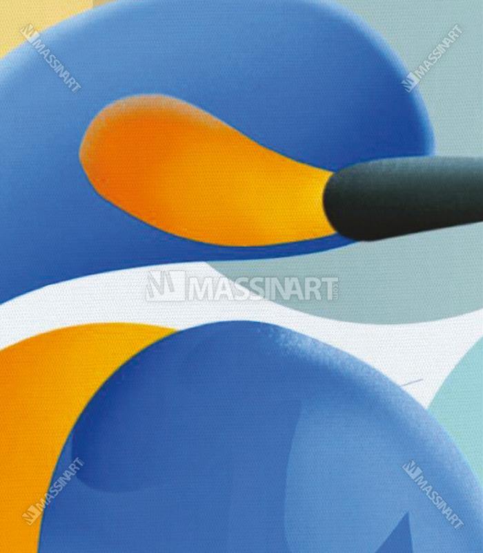 Bluebird Minimalist Illustration - Tableau décoratif moderne - Massinart.ma  décoration murale au Maroc