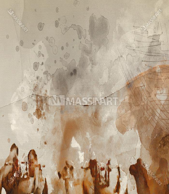 Tableau Camels diptique Massinart — emballage livraison prêt à accrocher