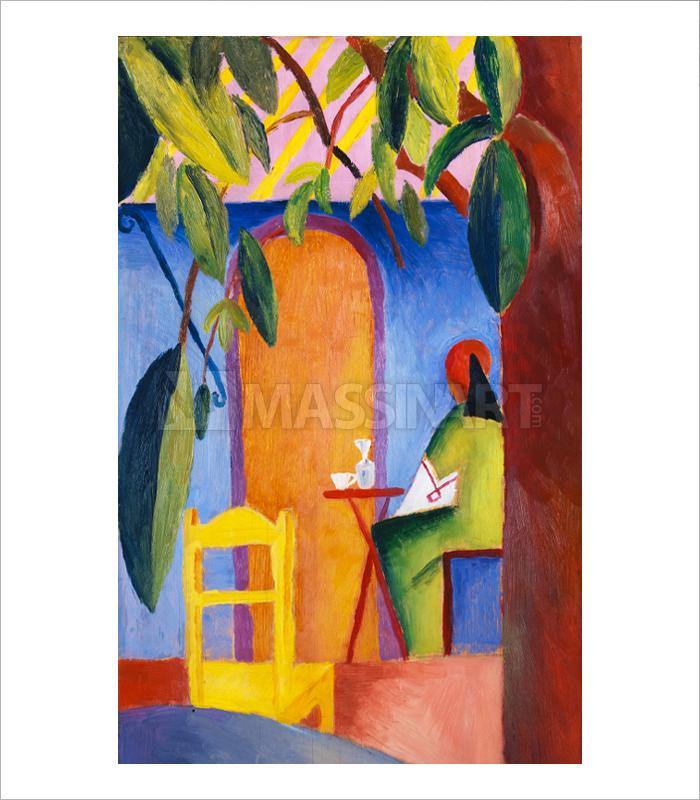 Café Turc II 1914 - August Macke - Décoration murale - Massinart.ma  décoration murale au Maroc