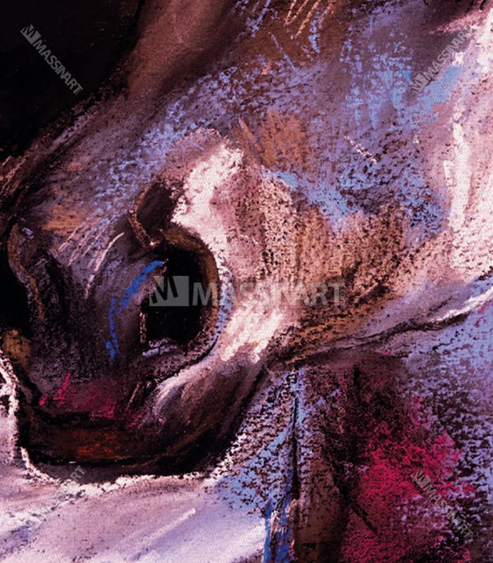 Tableau Cheval coureur - Massinart.ma  décoration murale au Maroc