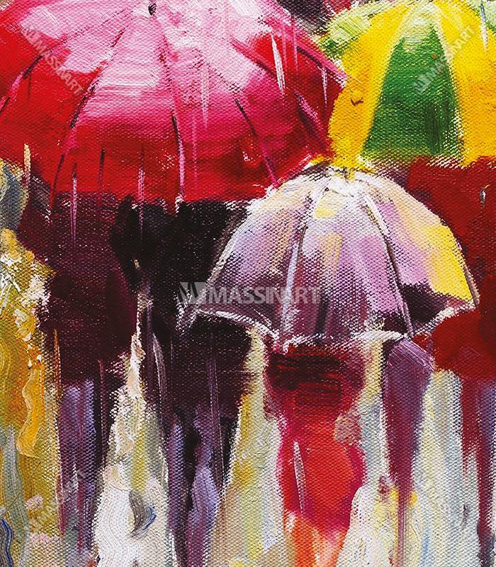 Colorful Umbrellas Painting - Décoration murale moderne - Massinart.ma  décoration murale au Maroc