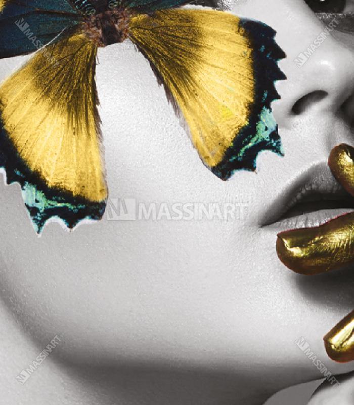 Fashion - Tableaux  avec cadre doré - Massinart.ma  décoration murale au Maroc